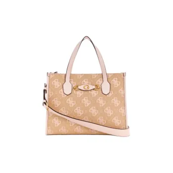 GUESS Artificial Leather Tote Bag Shopping Bag Handbag Regular Women's Pink