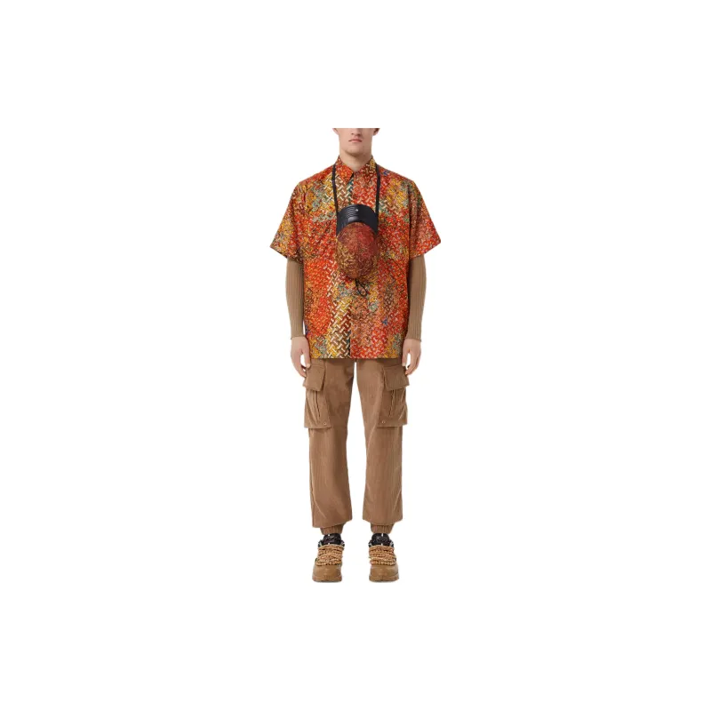 Burberry Monogram Map Print Silk Shirt-1