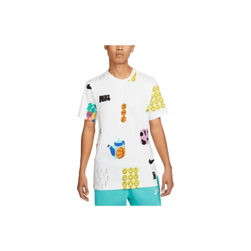 Nike T Shirts Men White-2
