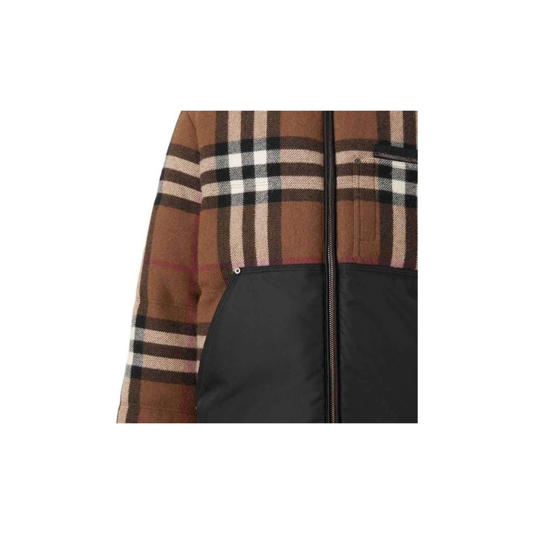 Burberry Exaggerated-Checked Zipped Down Puffer Jacket L