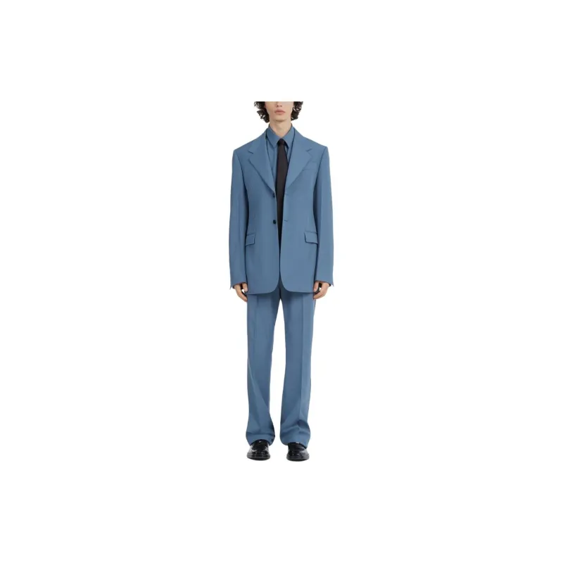 Ferragamo Business Suits Men Set Pink Blue-1