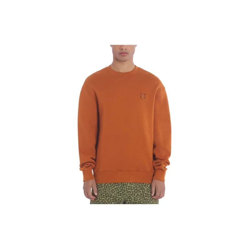 Maison Kitsune Fox Head Patch Crewneck Sweatshirt-3