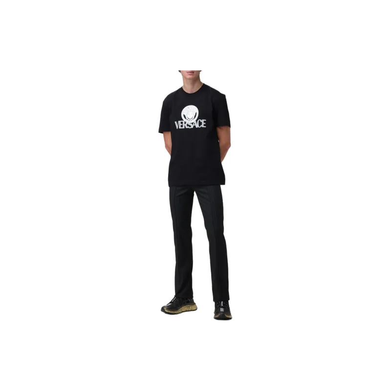 VERSACE Medusa White/Gray Logo T shirt-5