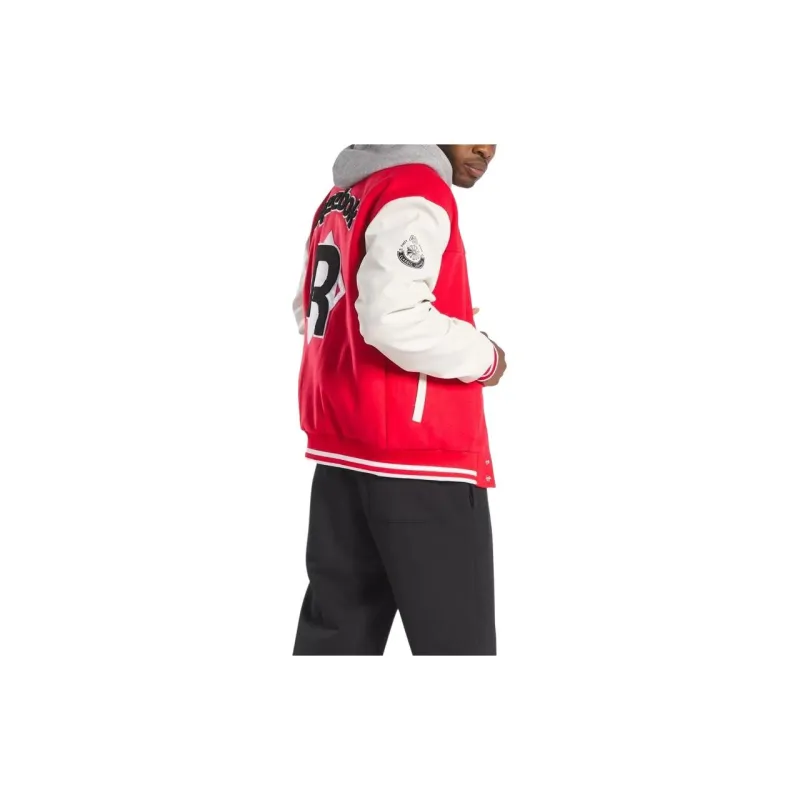 Reebok Classics Reserve Varsity Jacket Jackets Coats Unisex Red-4