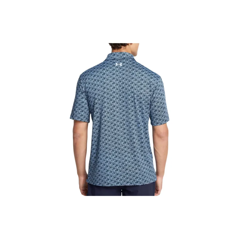 Under Armour Playoff 3.0 Men's UA Printed Polo Shirt Men's Aura Blue-3