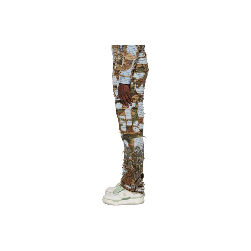 AMIRI Camo Boro Repair Straight Jean-4