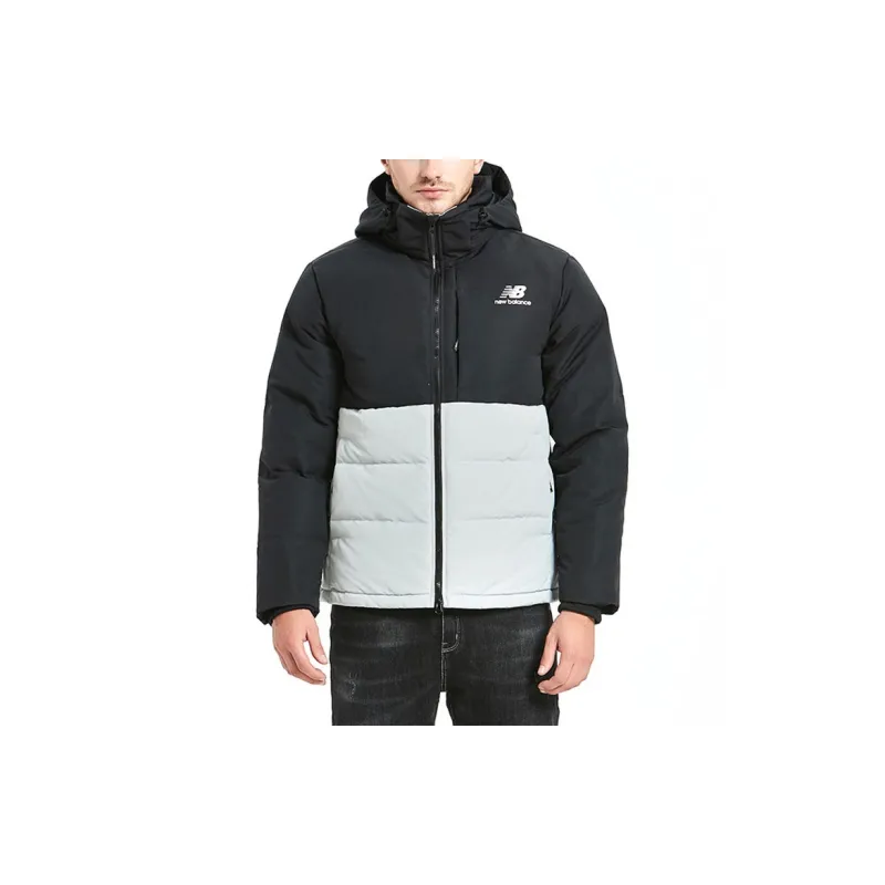 New Balance Down Jacket Men's Black White-3