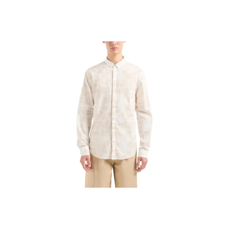 ARMANI EXCHANGEAE SS24 Shirt Men's Ecru-1