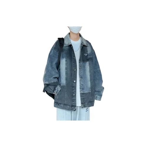 TYPERIGHTER Denim Jackets Unisex Blue