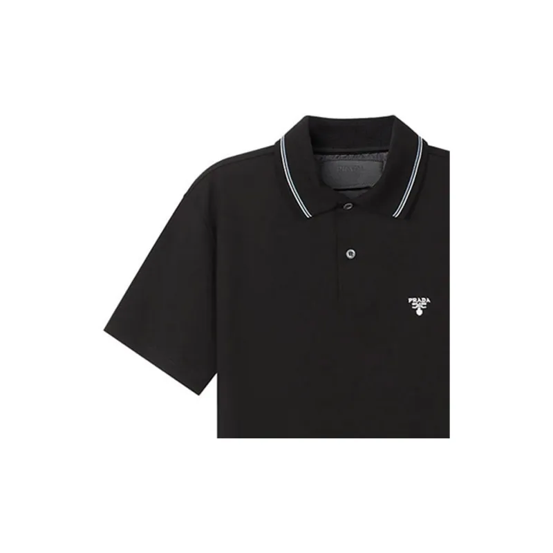 PRADA SS22 Polo Shirt Men's Black-2