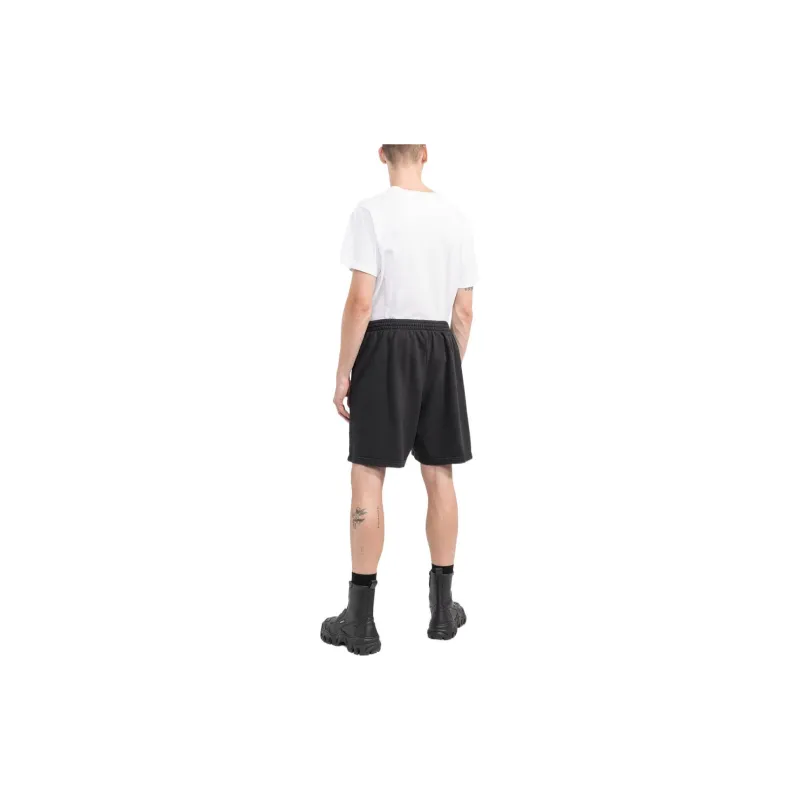 Balenciaga BB Paris Icon Casual Shorts Men Black-2