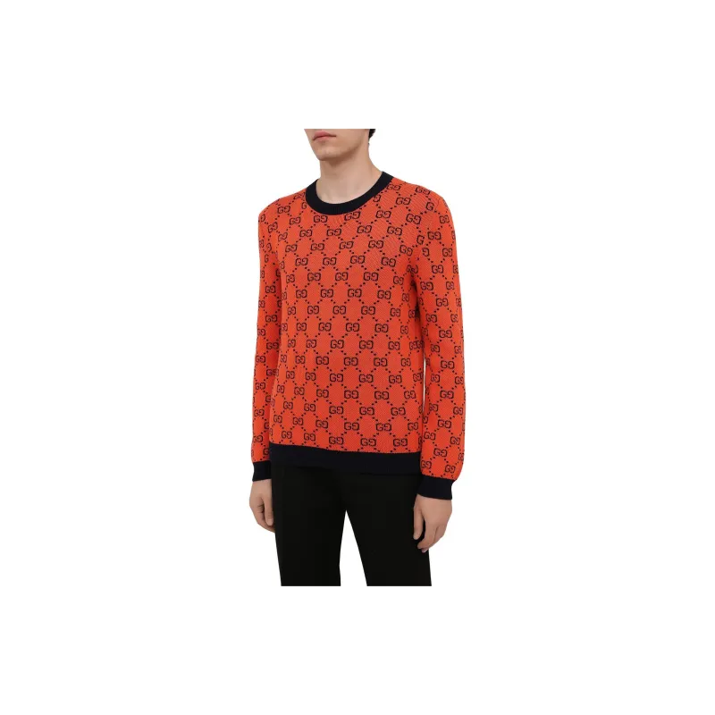 GUCCI Multicolor Collection SS21 Sweater Men's Orange-2