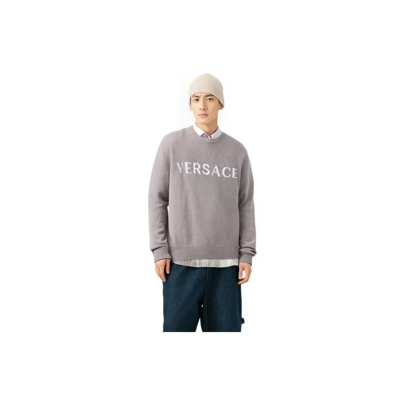 VERSACE Sweaters Men Gray-2