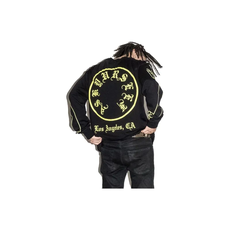 Askyurself Heavyweight Long Sleeved T Shirt Unisex Black-3