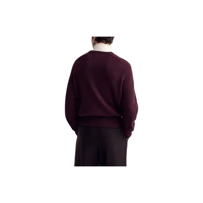ZARA Sweaters Men Dark Red-3