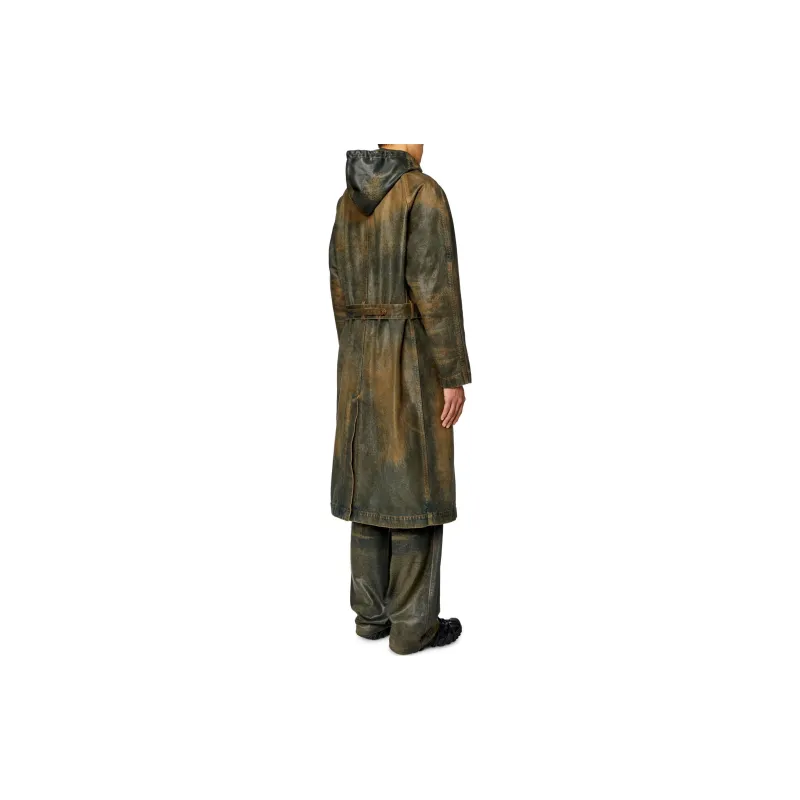 DIESEL SS24 Trench Coat Unisex Brown-4