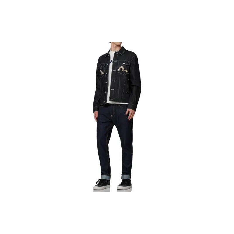 EVISU Denim Jackets Men Denim Blue-5