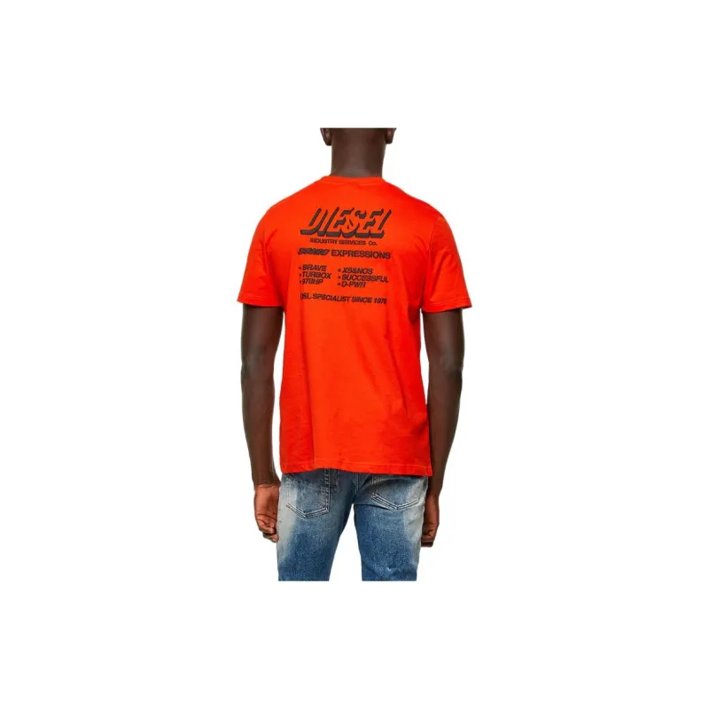 DIESEL T-Shirts Men Orange-2