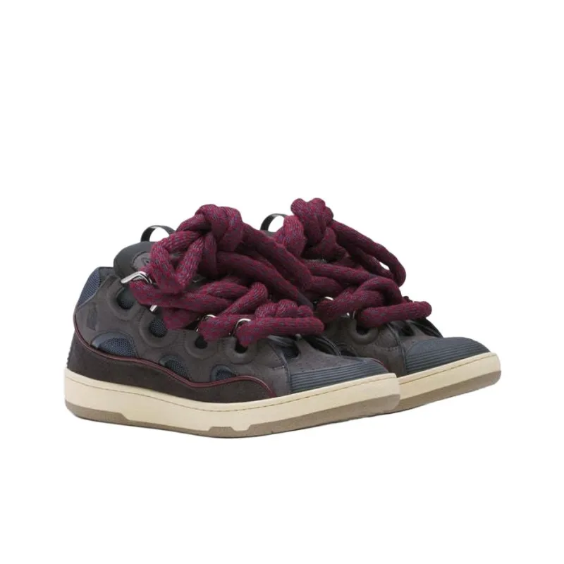Lanvin Curb Low Top Skateboard Shoes Men's Gray Blue-2