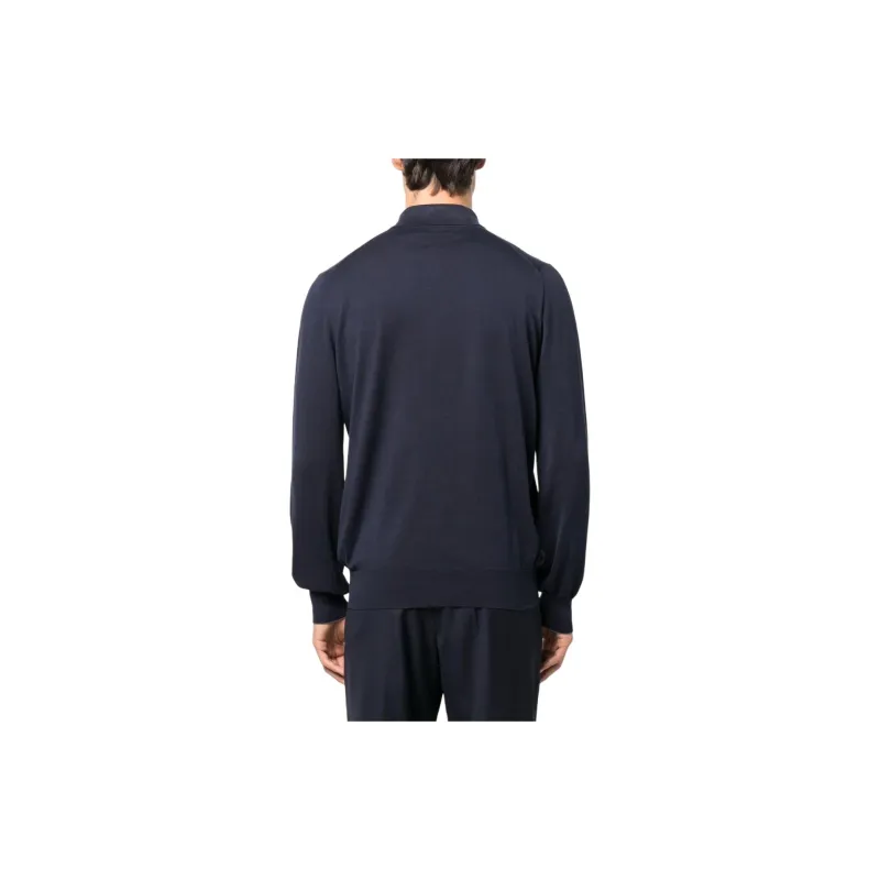 Brunello Cucinelli Long Sleeved Knitted Polo Shirt-3