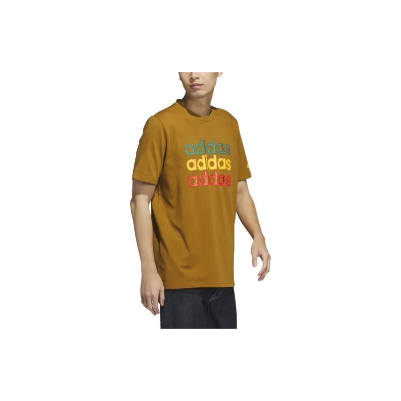 Adidas T Shirts Men Coffee-3