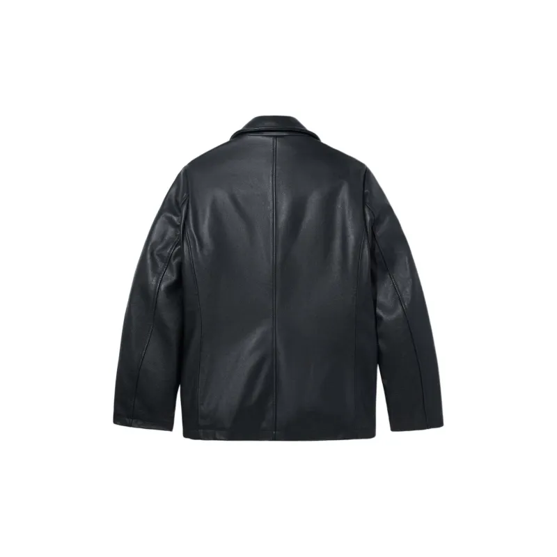 NOAH FW24 Leather Jacket Men's Black-1