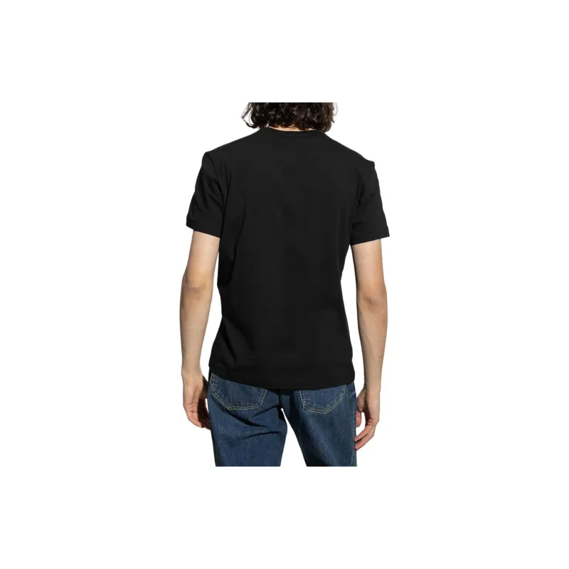LACOSTE Crocodile Logo patch V neck T shirt-6