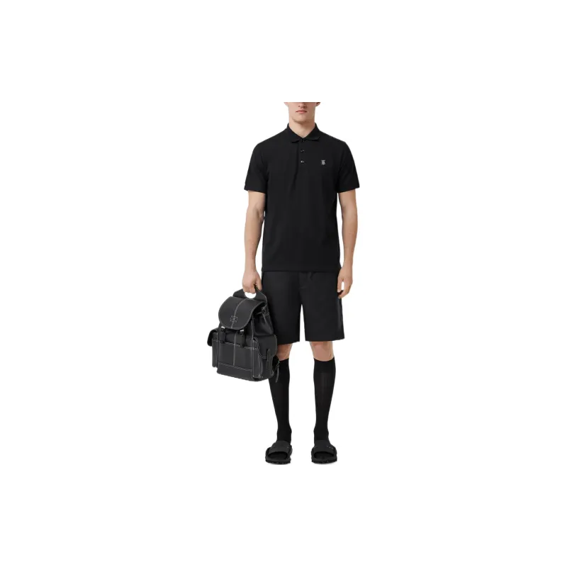 Burberry SS22 Polo Shirt Men's Black-1