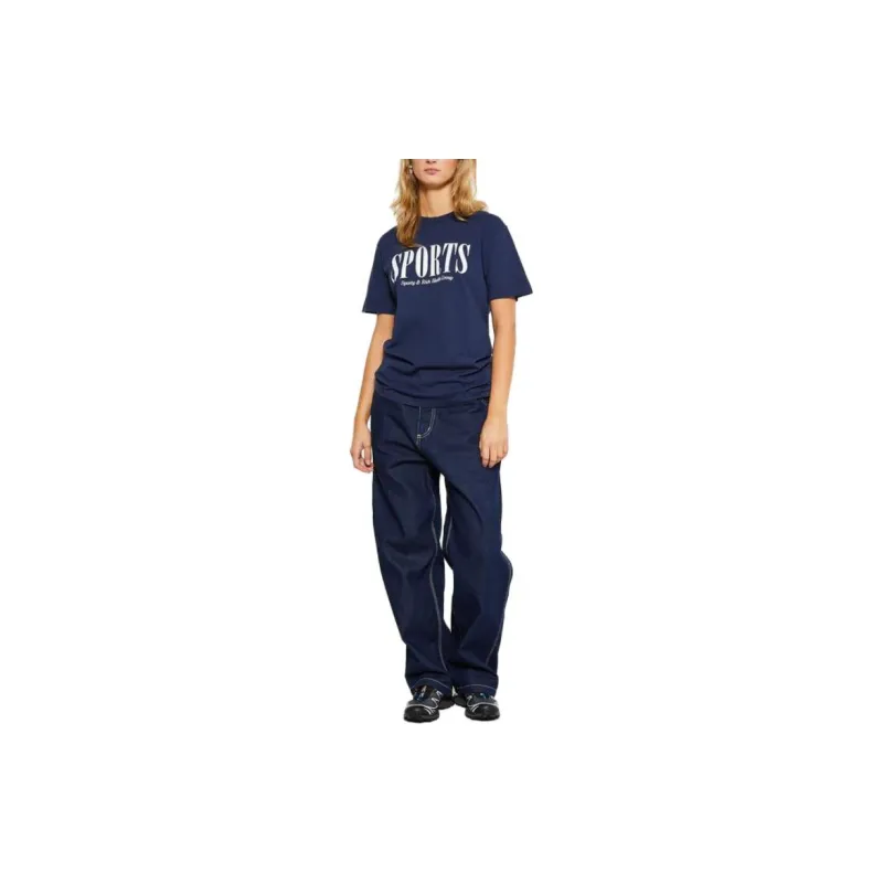 SPORTY & RICH Text print Cotton T shirt-2