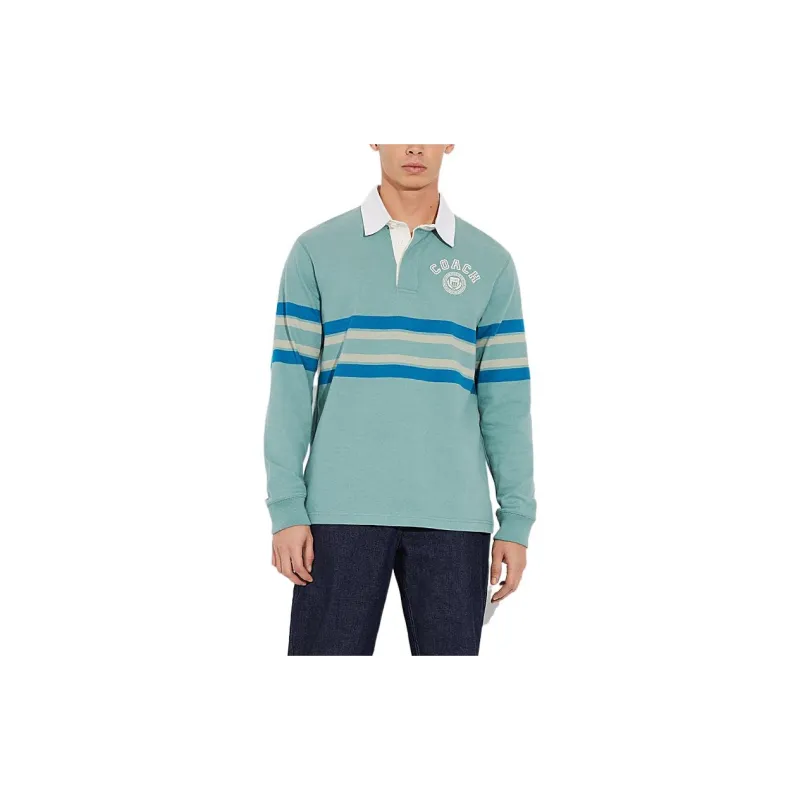 COACH SS23 Polo Shirt Men's Blue-2