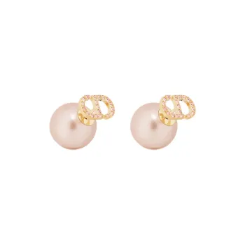 DIOR Metal Earrings Women's Pink