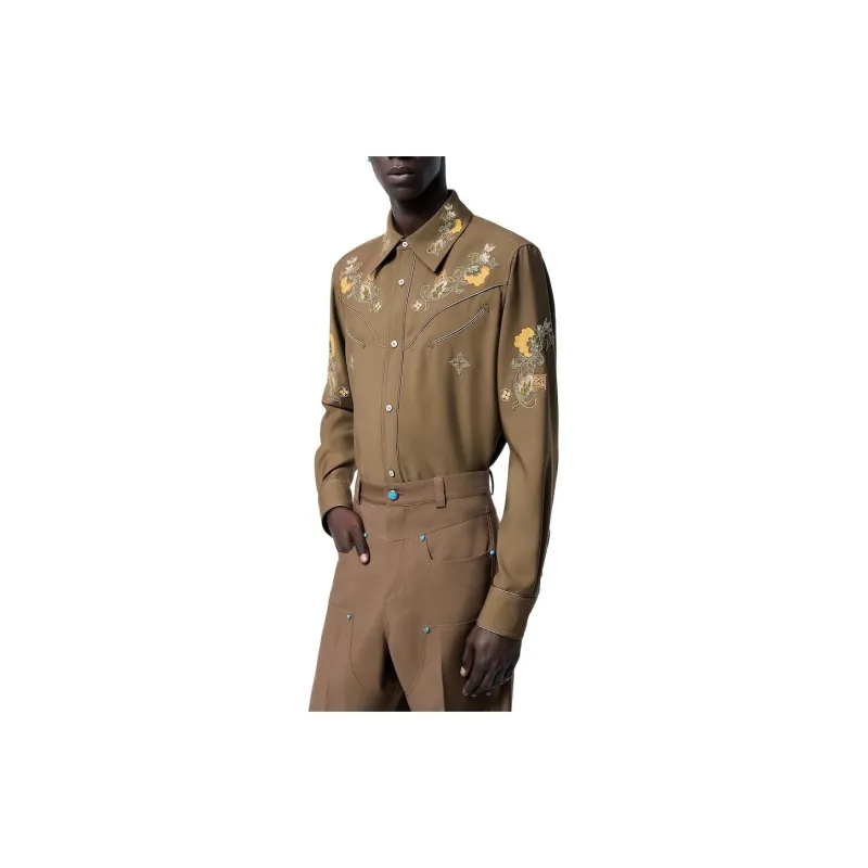 LOUIS VUITTON FW24 Shirt Men's Umber-3