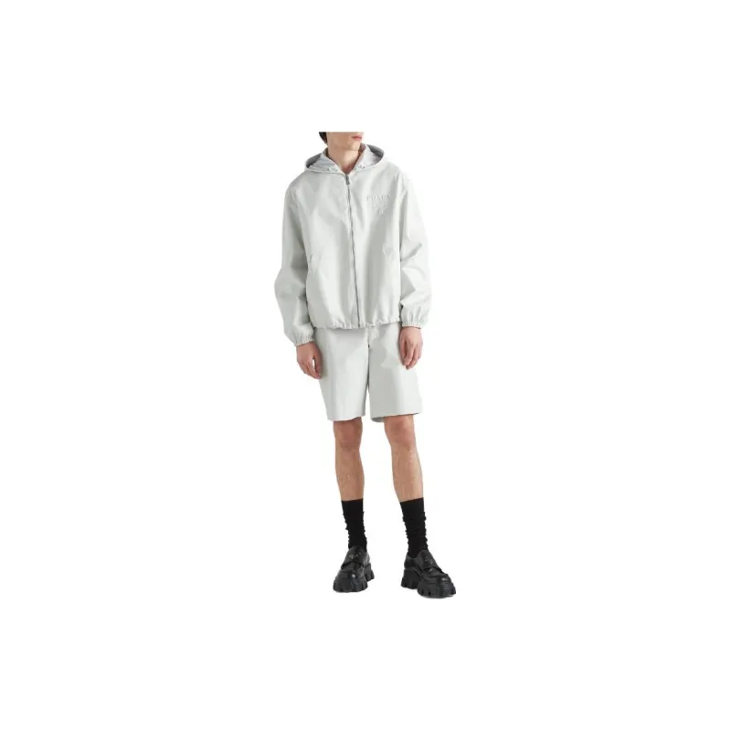 PRADA Nappa Hooded Leather Jacket-1