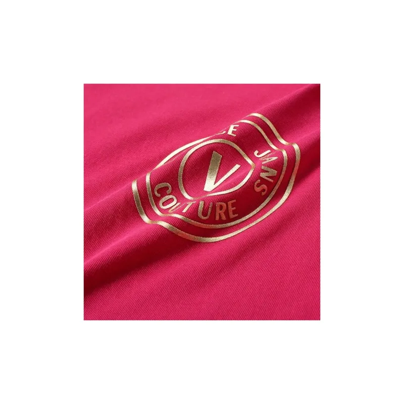 VERSACE JEANS COUTURE SS24 T Shirt Unisex Rose Red-2