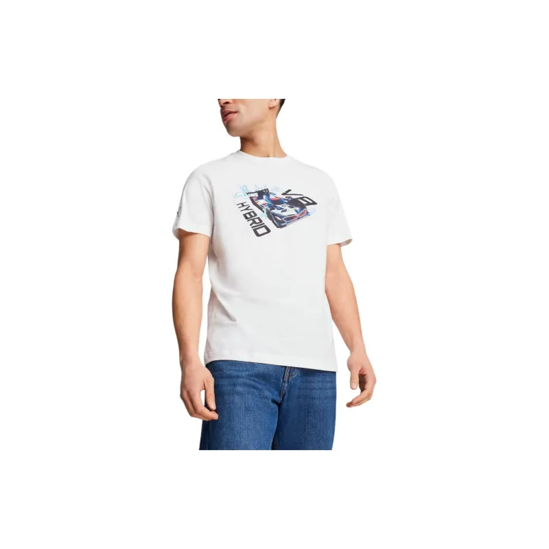 PUMA BMW M Motorsport SS24 Car Graphic Tee T-Shirt Men's White-2