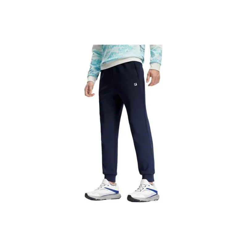 FILA Knitted Sweatpants Men's Navy Blue-5