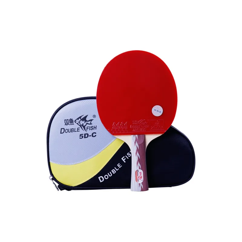 DOUBLEFISH Ping Pong Paddles Unisex All Wood Red 1 Pack-1