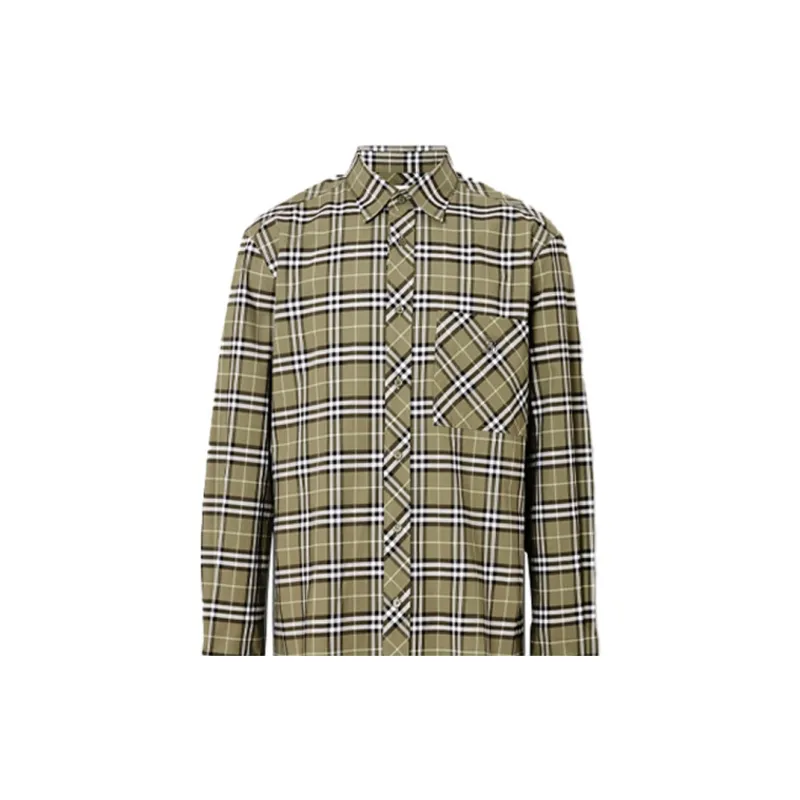 Burberry Shirts Men Green-4