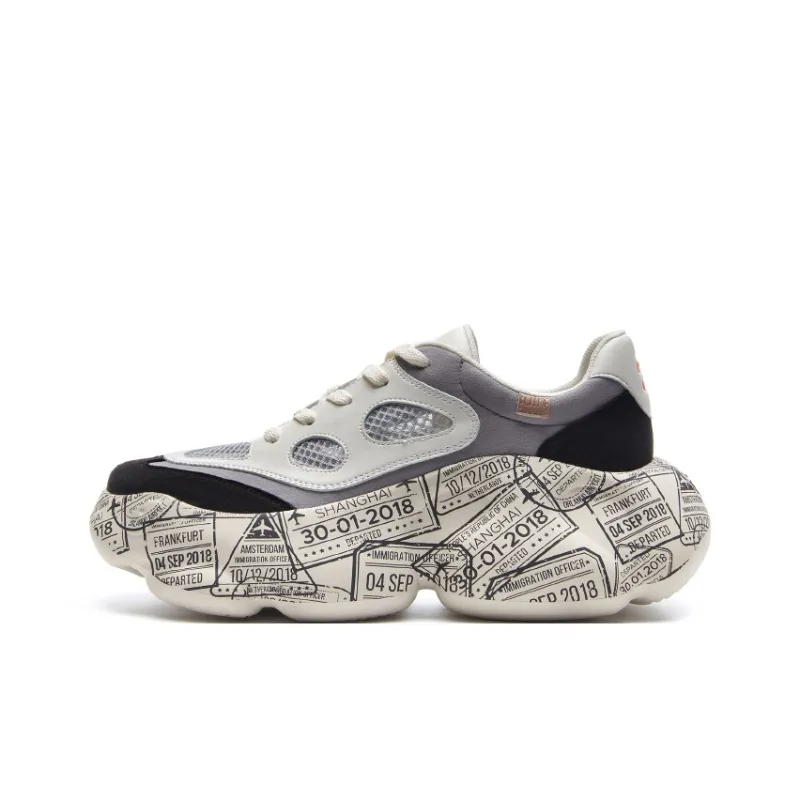 U.IN Zaluz Series Height Increasing Low Top Chunky Sneakers Women's-30