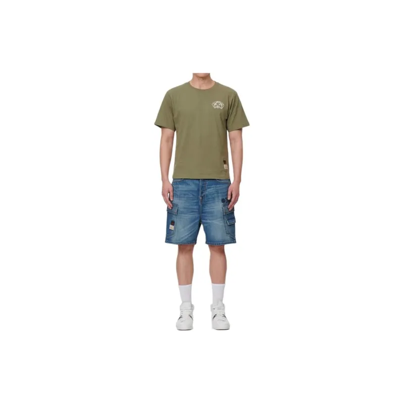 EVISU Denim Shorts Men Denim Blue-2