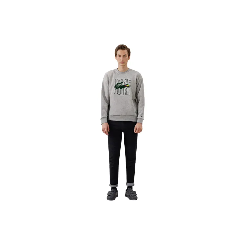 Smiley X LACOSTE Sweatshirts Men Gray 4JV-4