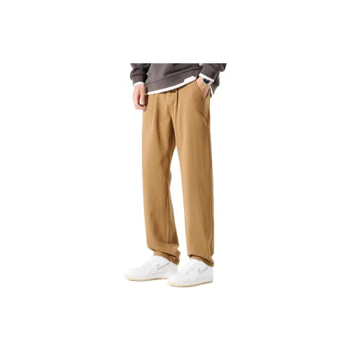 Tonlion Casual Pants Unisex Dark Khaki