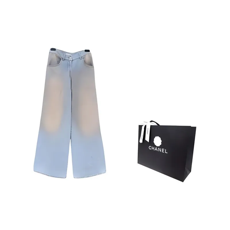 CHANEL 24 Spring Summer New Arrivals 24C Jeans Women's Orange Blue-1