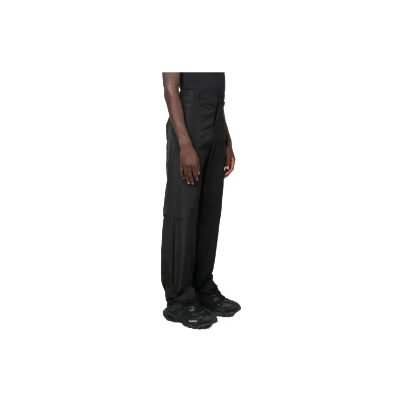 Balenciaga Crinkled Effect Straight Leg Trousers-3