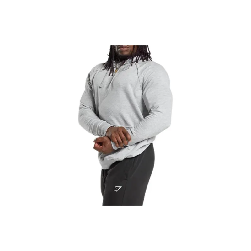 GYMSHARK LEGACY Sweatshirt Men's Light Gray Mudstone-2
