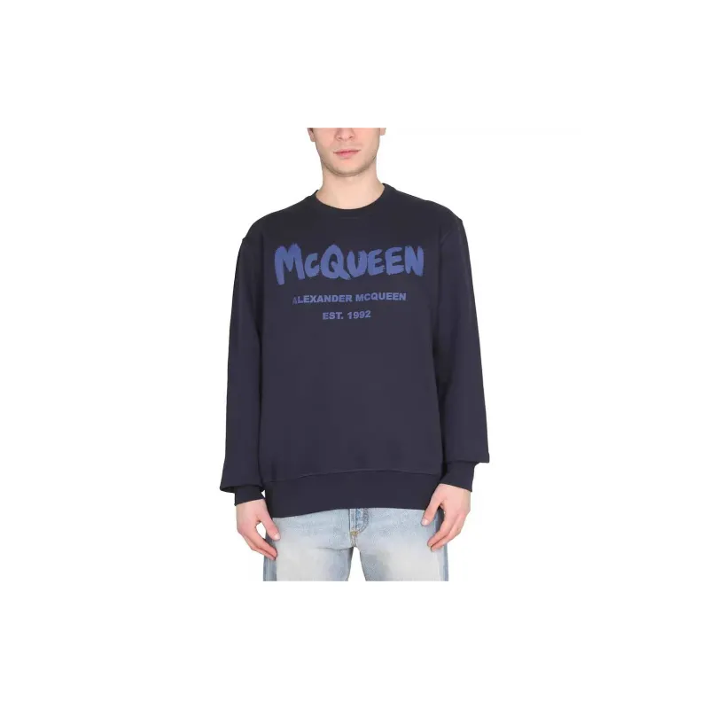 Alexander McQueen Graffiti Logo print Sweatshirt-2