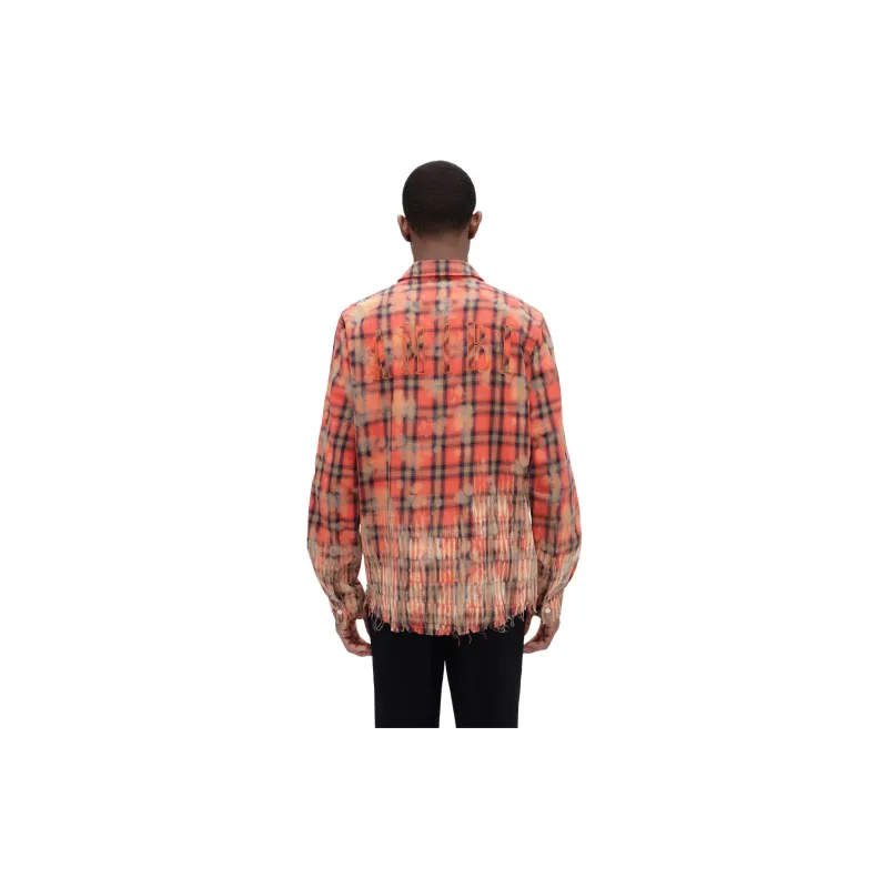 AMIRI Logo-embroidered Check-pattern Shirt-3