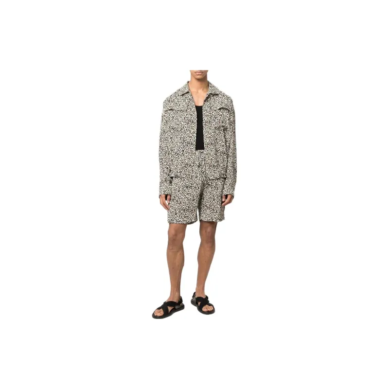 NANUSHKA Leopard Printed Drawstring Shorts-1