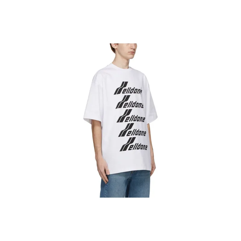 WE11DONE Logo print Crew neck T shirt-1