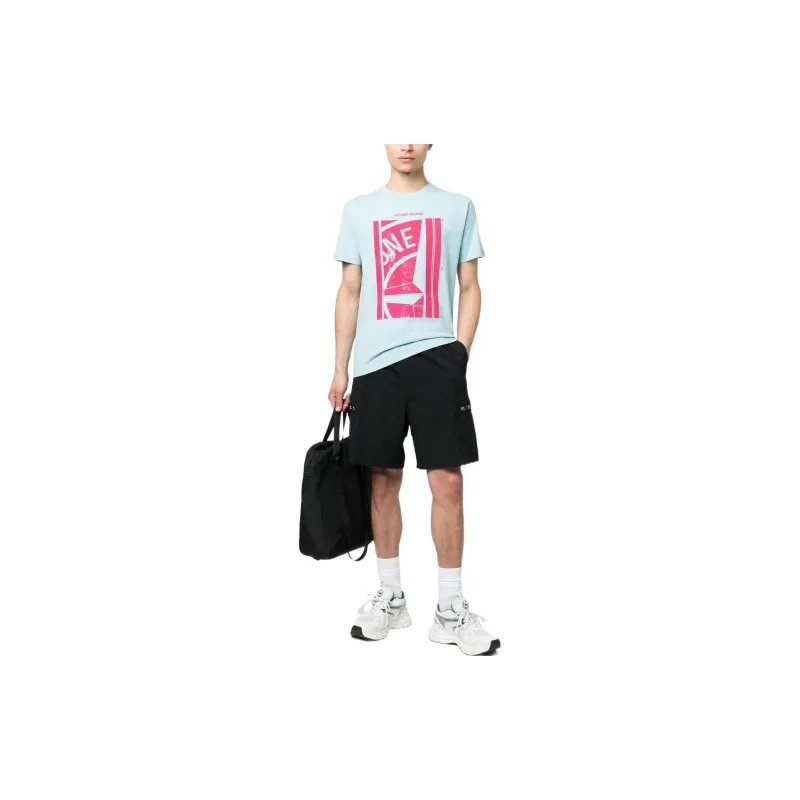 STONE ISLAND T Shirts Men Blue-1